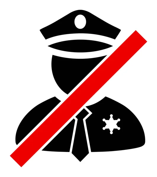 Blacklisted Police Man - Ilustracja wektora — Wektor stockowy