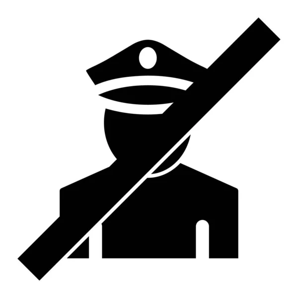 Polizia Proibita - Illustrazione dell'icona vettoriale — Vettoriale Stock