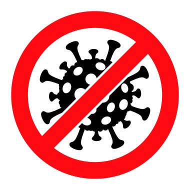 Covid-19 Virüsünü Durdur - Vektör Simgesi Resimlemesi