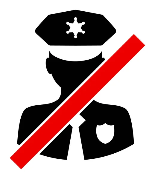 Geschlossene Polizeipatrouille - Vector Icon Illustration — Stockvektor