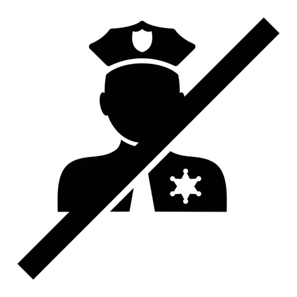 Polizei auf der schwarzen Liste - Vector Icon Illustration — Stockvektor