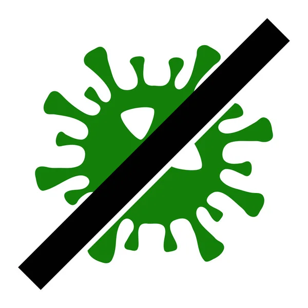 Kein SARS-Virus - Vector Icon Illustration — Stockvektor