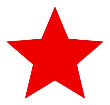 Kızıl Yıldız - Vektör Simgesi İllüstrasyonu