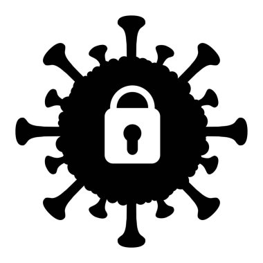 Kapsamlı Kilitleme - Vektör Simgesi İllüstrasyonu