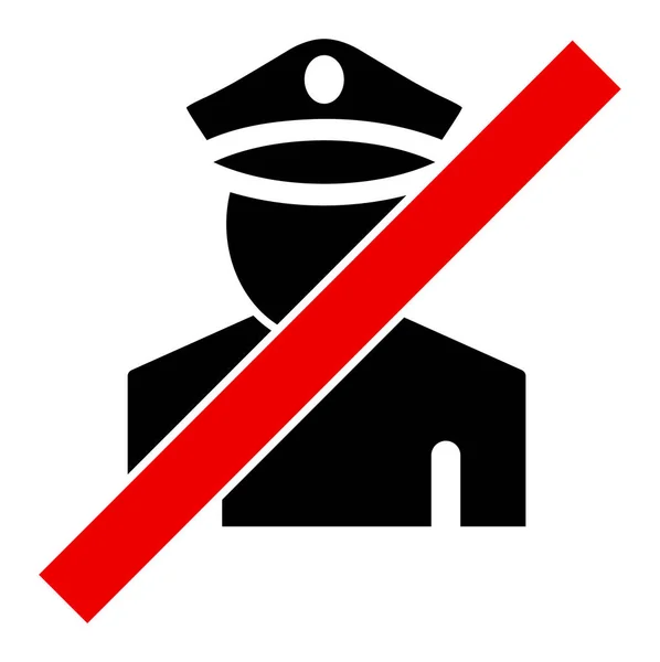 Policial errado - Ilustração do ícone do vetor —  Vetores de Stock