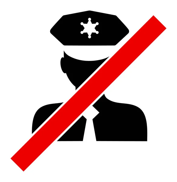 Policía de la lista negra - Ilustración de iconos vectoriales — Vector de stock