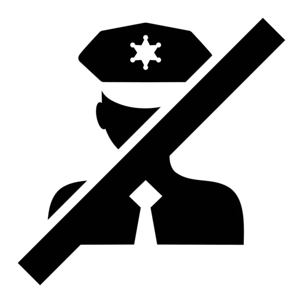 Frorbidden Police Officer - Raster Icon Illustration — Stockfoto