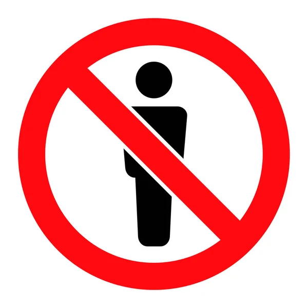 Forbidden Man Figure - Raster Icon Illustration — Stock Photo, Image