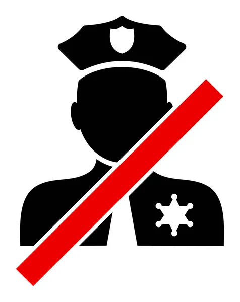 Gesloten politieagent - Raster Icon Illustratie — Stockfoto