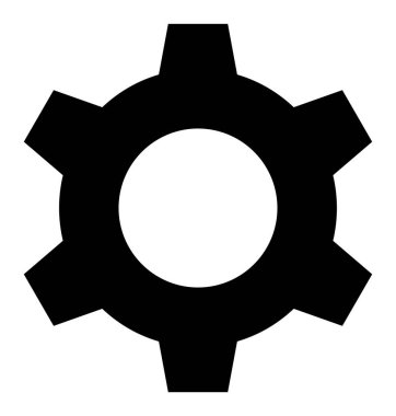 Cog - Vektör Simgesi İllüstrasyonu