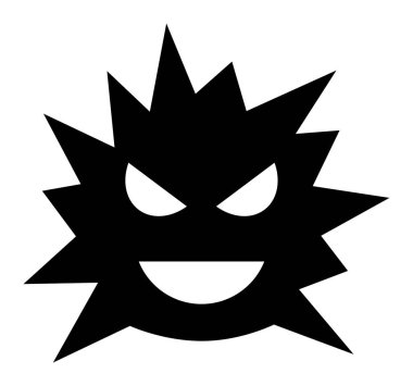 Virüs Hücresi - Raster Simgesi İllüstrasyonu