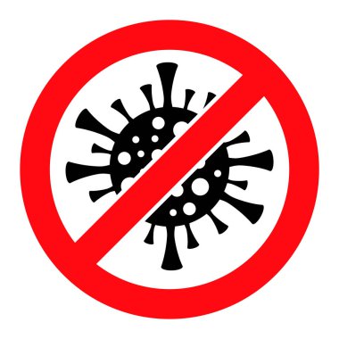 Coronavirus 'u Durdur - Raster Simgesi İllüstrasyonu