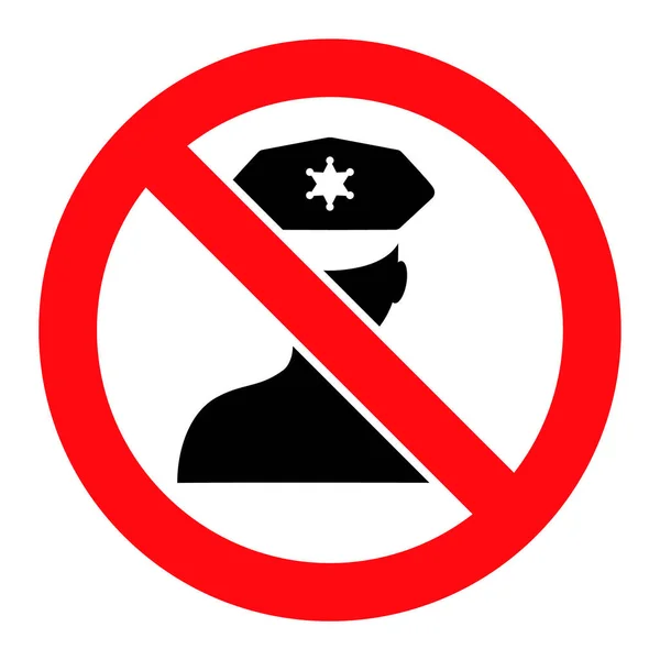 Stop Policeman V3 - Raster Icon Illustration — Stockfoto