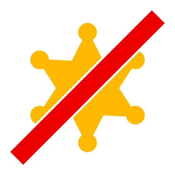 No Sheriff Star - Raster Icon Illustration — Stock Photo, Image