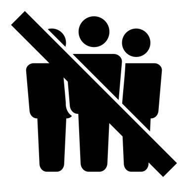 İnsanlar Yok - Raster Simgesi İllüstrasyonu