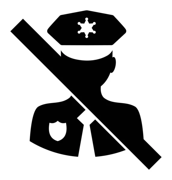 Nessuna guardia di polizia - Icona raster Illustrazione — Foto Stock