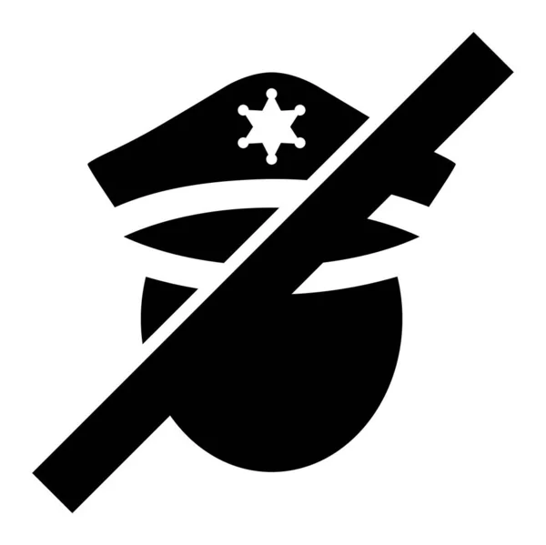 Restricted Police - Raster Icon Illustration — Stock Photo, Image