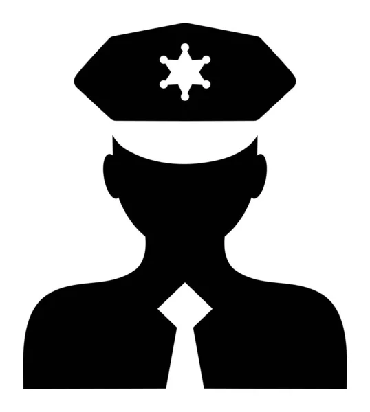 Ufficiale di polizia - Icona raster Illustrazione — Foto Stock