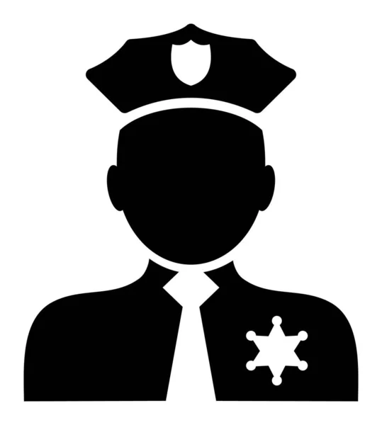 Persona di polizia - Icona raster Illustrazione — Foto Stock