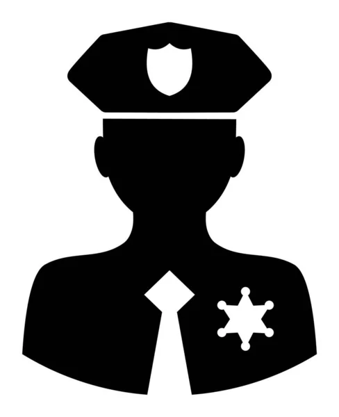Policía patrullero - Ilustración de icono de trama —  Fotos de Stock