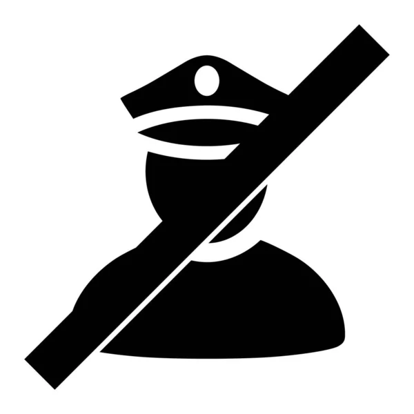 Not Allowed Police - Raster Icon Illustration