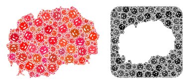 Makedonya Haritası - Boşluklu Virüs Kolajı