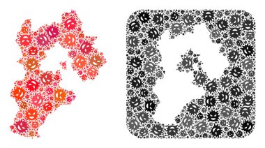 Hebei Eyaleti Haritası - Boş Boşluklu Virüs Mozaiği