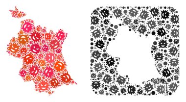 Valencia Eyaleti Haritası Virüs Mozaiği