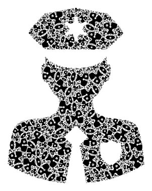 Memur Simgelerinin Özyinelemeli Mozaiği