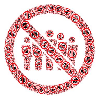 Yasak Halk Özyinelemesi Mozaiği Yasak Halk Simgeleri