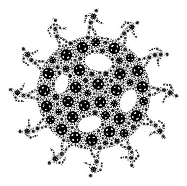 İnsan Virüs Simgelerinin İnsan Virüsü Fraktal Bileşimi