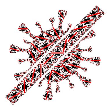 Coronavirüs Özyineleme Mozaiği Koronavirüs Ögelerini Kaldır