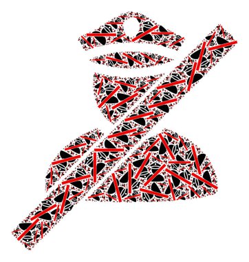 Yanlış Polis Memuru Özyineleme Mozaiği Yanlış Polis Adam Ögeleri