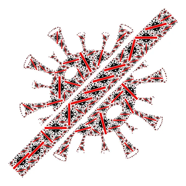 Yasak Coronavirus Yasak Coronavirus Simgelerinin Tekrarlayan Mozaiği