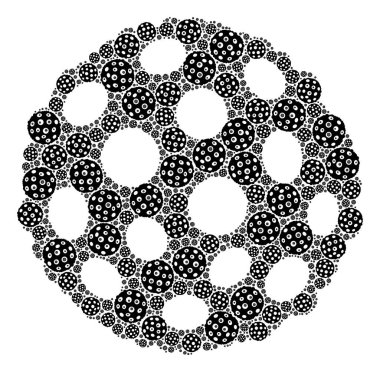 Bakteri Sporu Özyineleme Mozaiği Bakteri Sporu Simgeleri