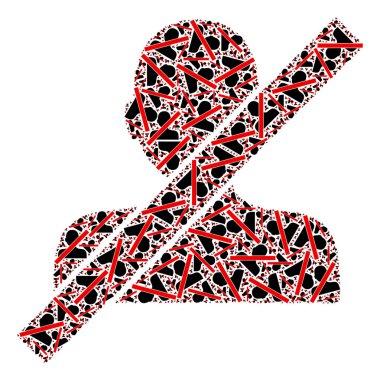 Kapalı Adam Kapalı Adam Simgeleri Özyinelemeli Kolajı