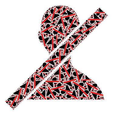 Kapatılan Kullanıcı Simgelerinin Kapalı Kullanıcı Özyineleme Kolajı