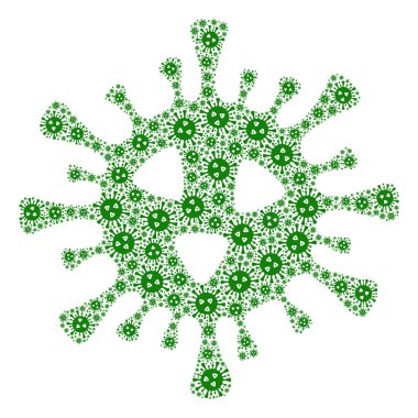 Covid-19 Virüs Özyineleme Kolajı Covid-19 Virüs Simgeleri