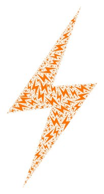 Elektrik Kıvılcım Simgelerinin Elektrik Kıvılcımları Kolajı