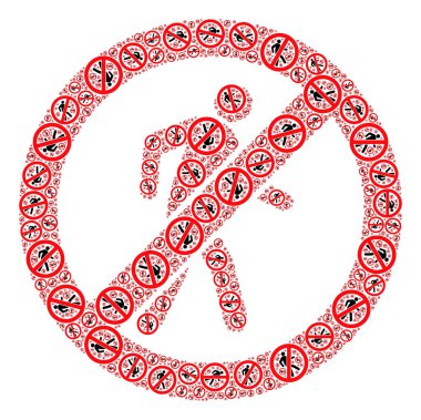 Yaya Yürüyen Simgelerin Yaya Kolajı Yok