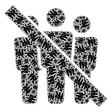 Hiçbir Kişinin Özyinelemeli Simgesi Yok Mozaiği