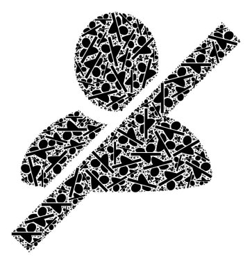 İzin Verilmeyen Adam Simgelerinin Özyinelenmesi Mozaiği