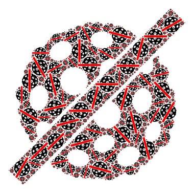 Mikrop Sporlarının Özyinelemeli Mozaiğini Kaldır Mikrop Sporu Simgelerini