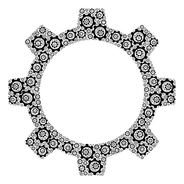 Dişli Tekerlek Simgelerinin Tekerlek Özyinelemesi