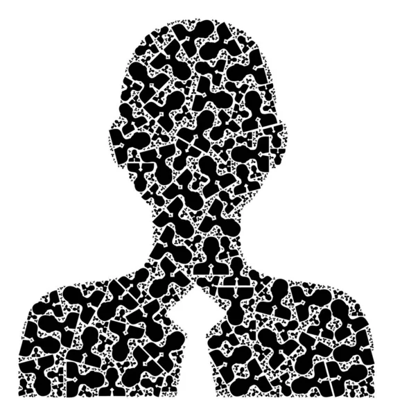 Resmi Kişi Simgeleri Fraktal Kolajı