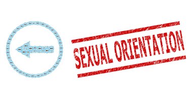 Sol Yuvarlak Ok Fraktal Mozaiği Sol Yuvarlak Ok Ögeleri ve Sıkıntılı Cinsel Yönlendirme Damgası