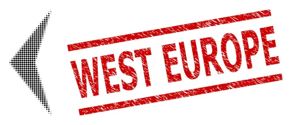 Batı Avrupa Damgalı ve Yarım Tonlu Noktalı Ok Başlı Sol