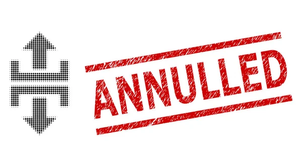 Üzüntü İptal Edilmiş Mühür ve Yarım Tonda Bölünmüş Dikey Yön