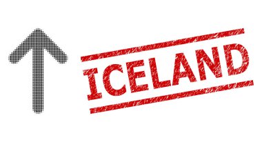 Desenli İzlanda Mühür Damgası ve Yarım Noktalı Ok