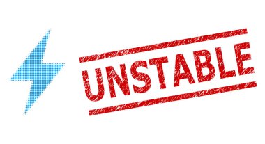 Grunge Dengesiz Mühür Damgası ve Yarım Tonlu Elektrik Vuruşu